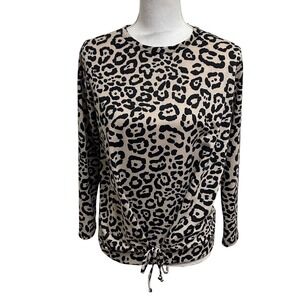 Olivia Rae Pajama Top Leopard Sleepwear Soft S